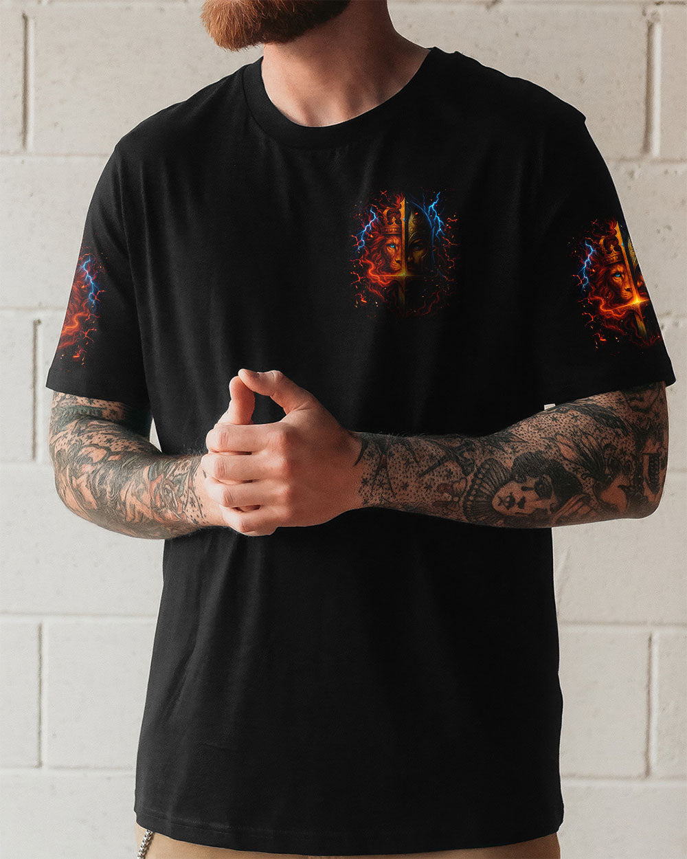 Jesus Dropped The Charges Lion Warrior Men's All Over Print Shirt - Tlnz2406253