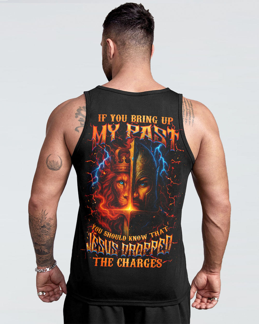Jesus Dropped The Charges Lion Warrior Men's All Over Print Shirt - Tlnz2406253