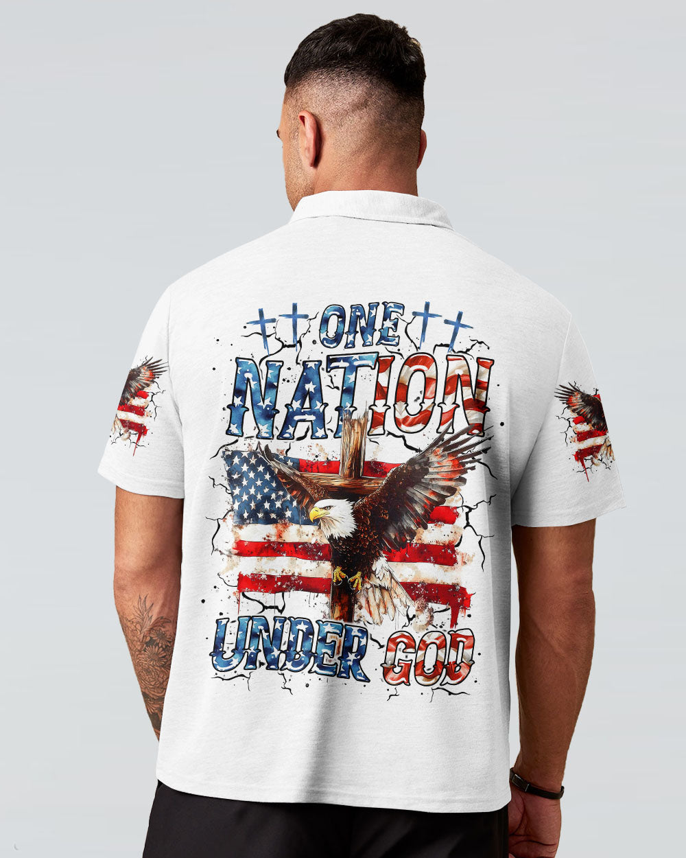One Nation Under God Eagle Men's All Over Print Shirt - Tltr2105252