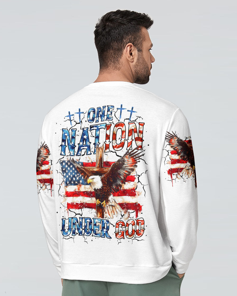 One Nation Under God Eagle Men's All Over Print Shirt - Tltr2105252