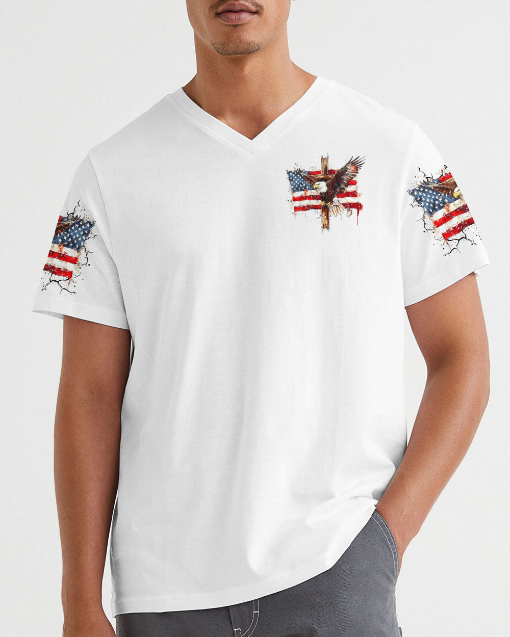 One Nation Under God Eagle Men's All Over Print Shirt - Tltr2105252