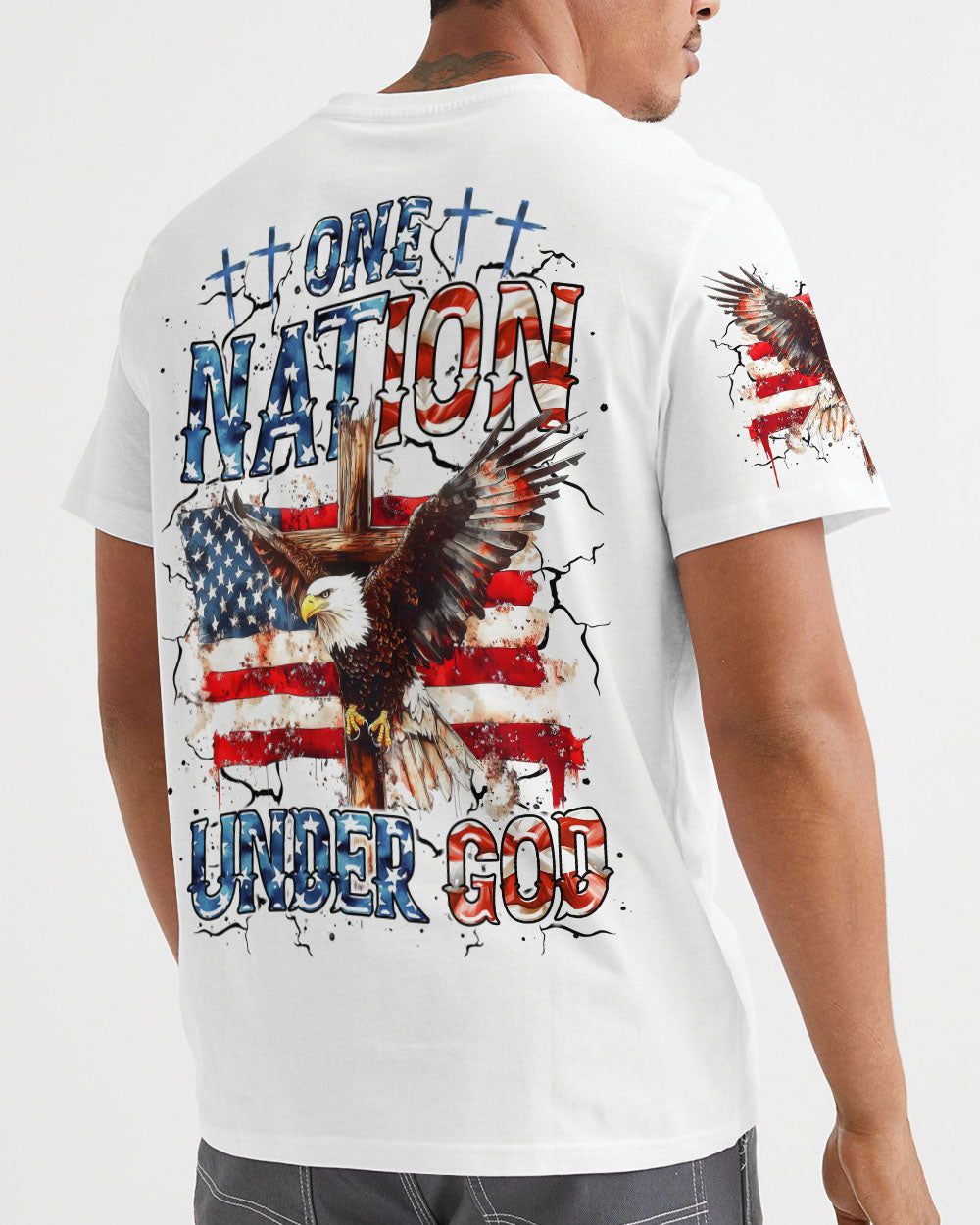 One Nation Under God Eagle Men's All Over Print Shirt - Tltr2105252