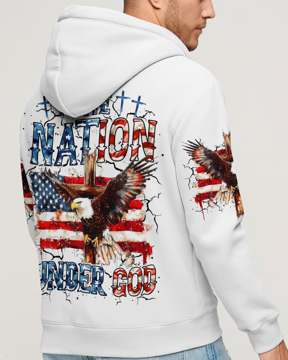 One Nation Under God Eagle Men's All Over Print Shirt - Tltr2105252