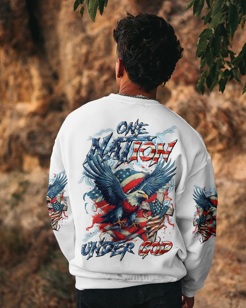 One Nation Under God Eagle Men's All Over Print Shirt - Tltr2905252