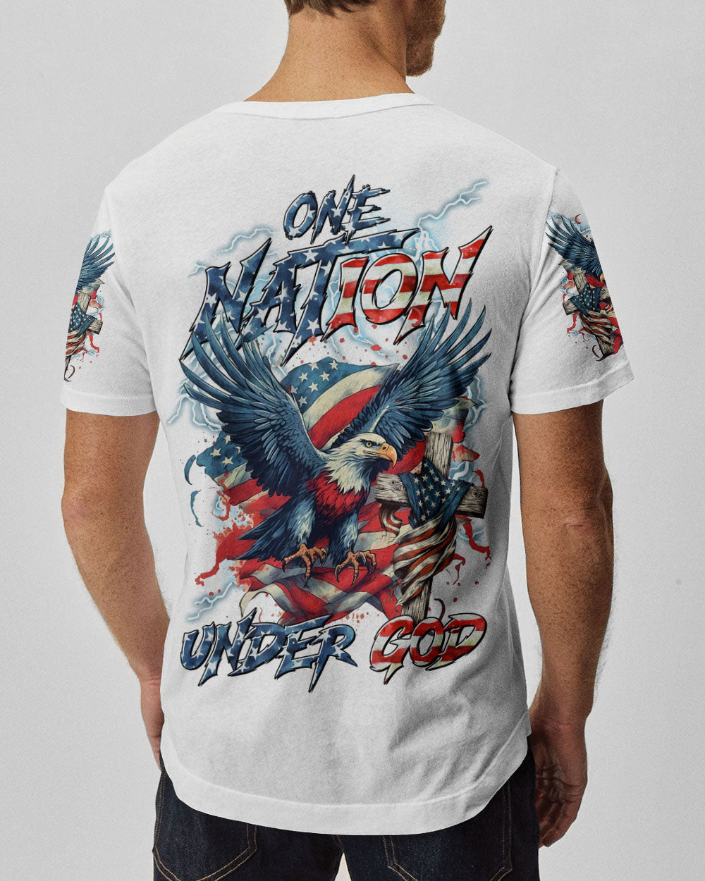 One Nation Under God Eagle Men's All Over Print Shirt - Tltr2905252