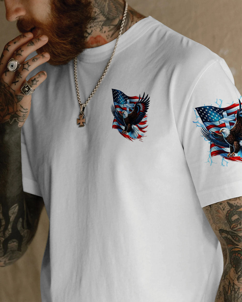One Nation Under God Eagle Men's All Over Print Shirt - Tltr3005252