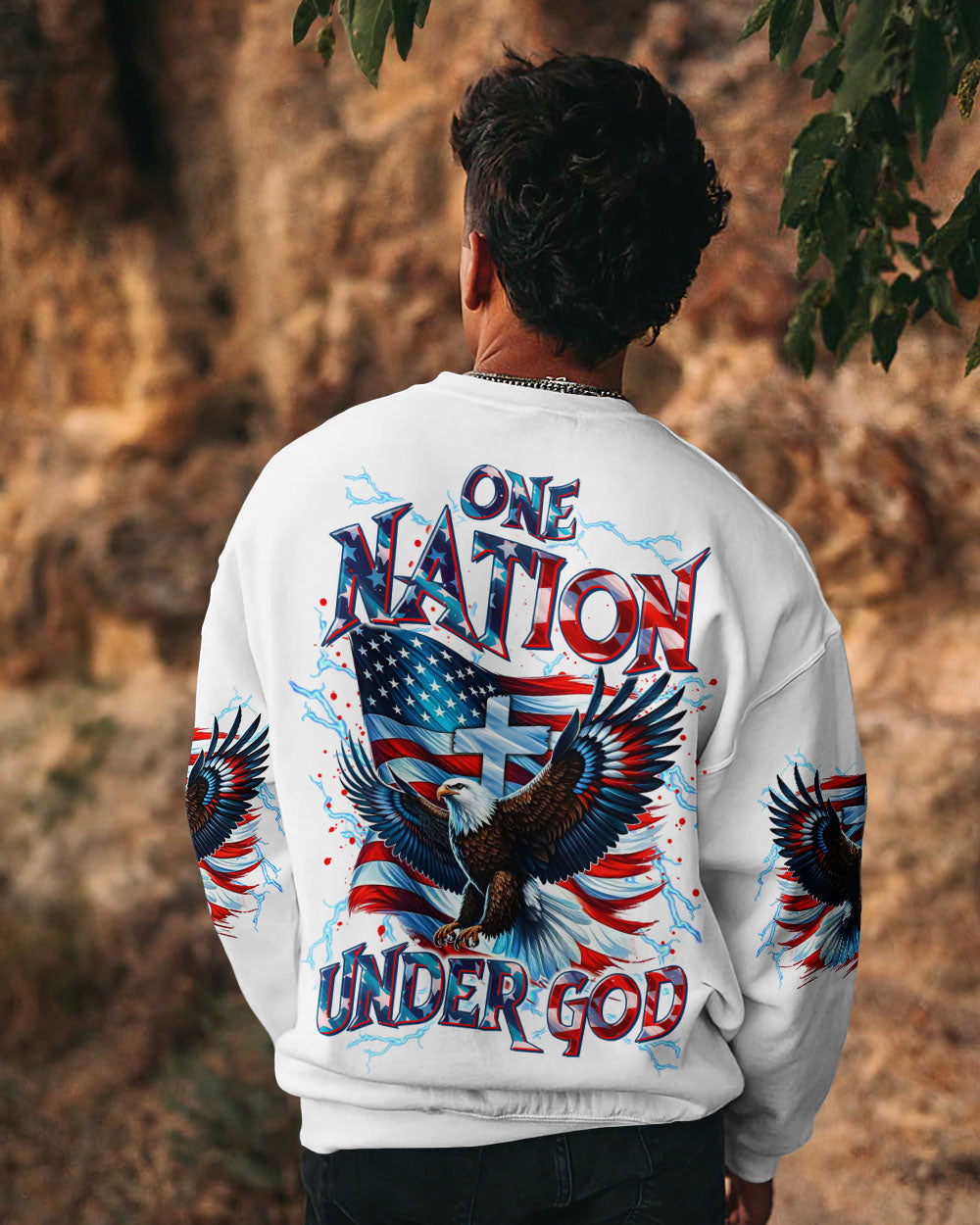 One Nation Under God Eagle Men's All Over Print Shirt - Tltr3005252