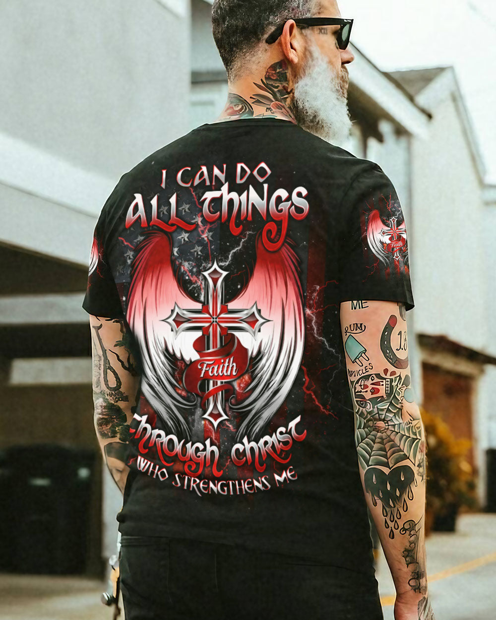 I Can Do All Things Cross Wings Men's All Over Print Shirt - Tltw1004254