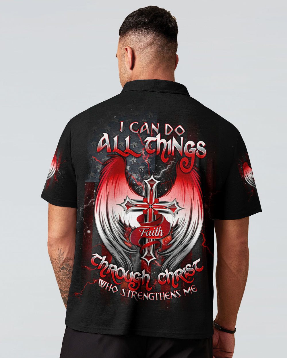 I Can Do All Things Cross Wings Men's All Over Print Shirt - Tltw1004254