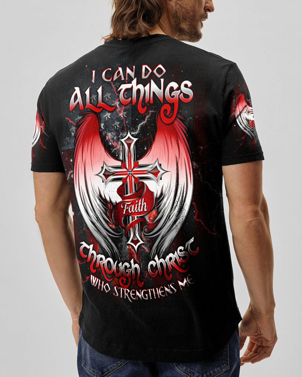 I Can Do All Things Cross Wings Men's All Over Print Shirt - Tltw1004254