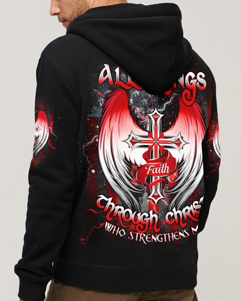 I Can Do All Things Cross Wings Men's All Over Print Shirt - Tltw1004254