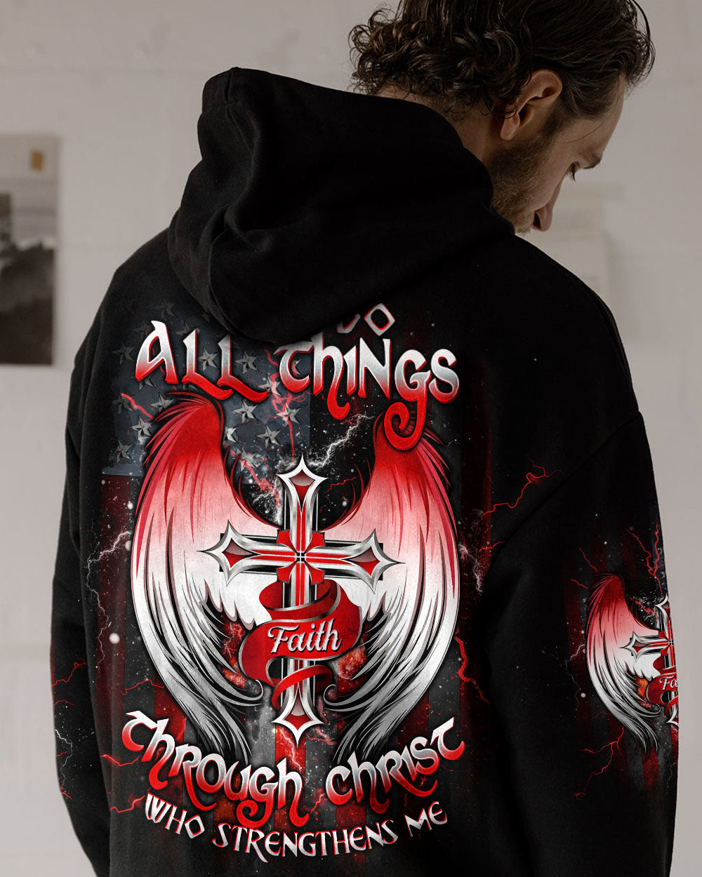 I Can Do All Things Cross Wings Men's All Over Print Shirt - Tltw1004254
