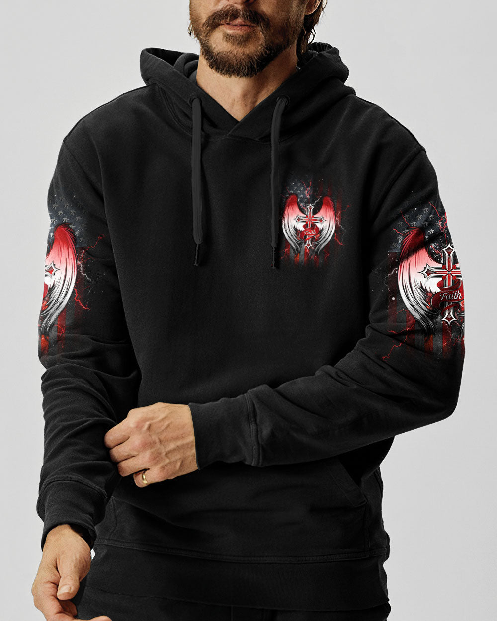 Forgiven Cross Wings Men's All Over Print Shirt - Tltw1803255