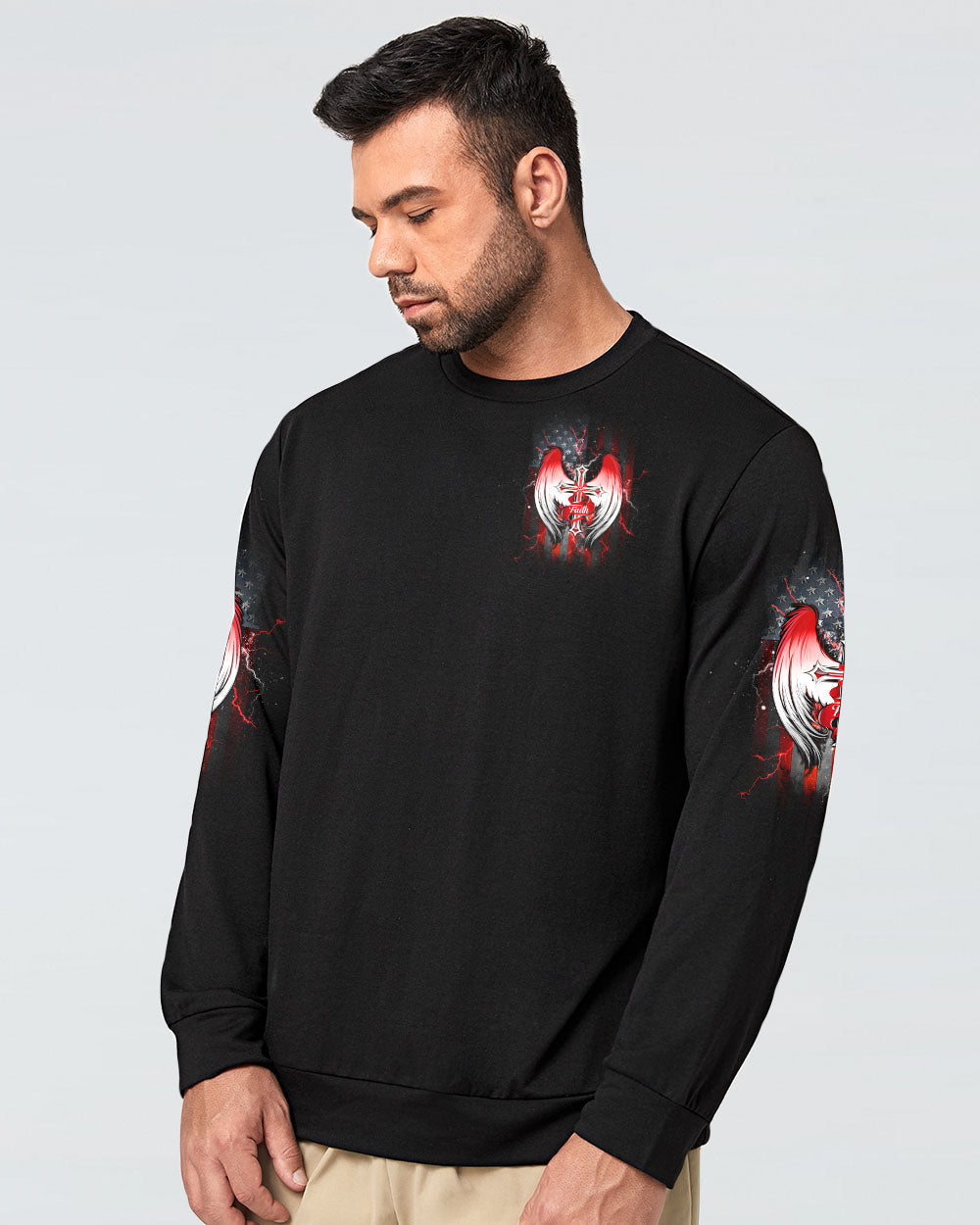 Forgiven Cross Wings Men's All Over Print Shirt - Tltw1803255