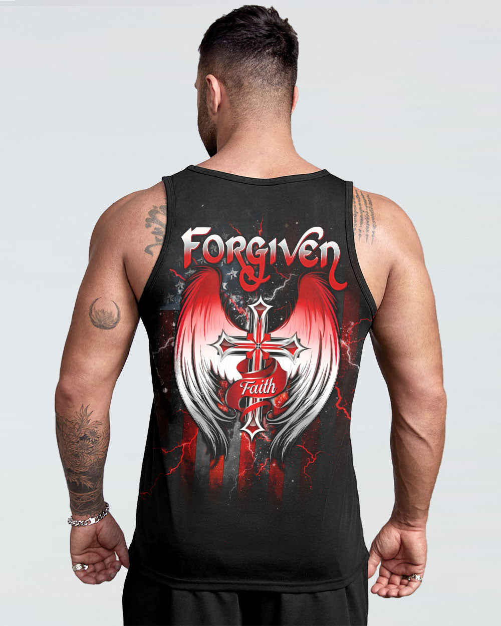 Forgiven Cross Wings Men's All Over Print Shirt - Tltw1803255