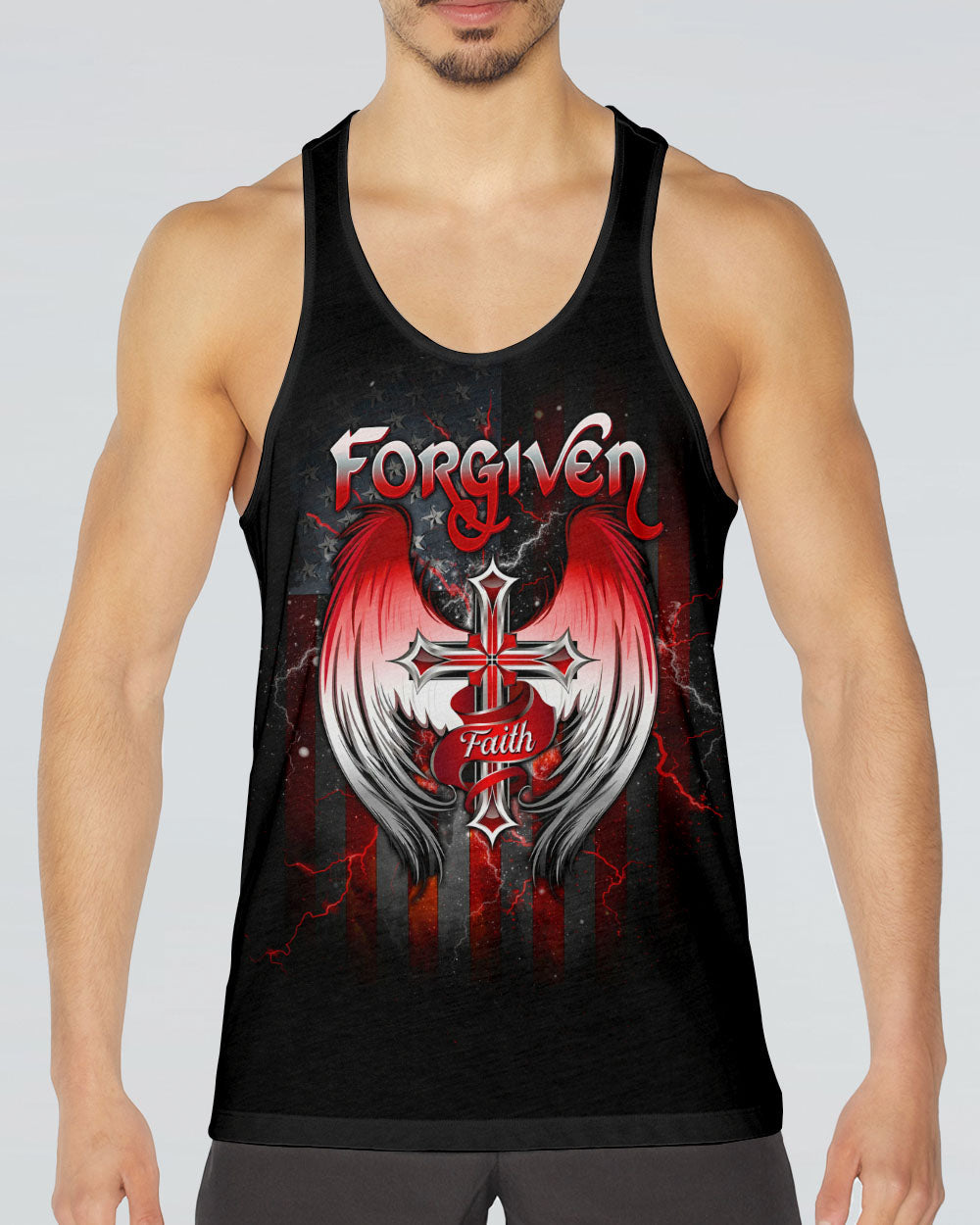 Forgiven Cross Wings Men's All Over Print Shirt - Tltw1803255