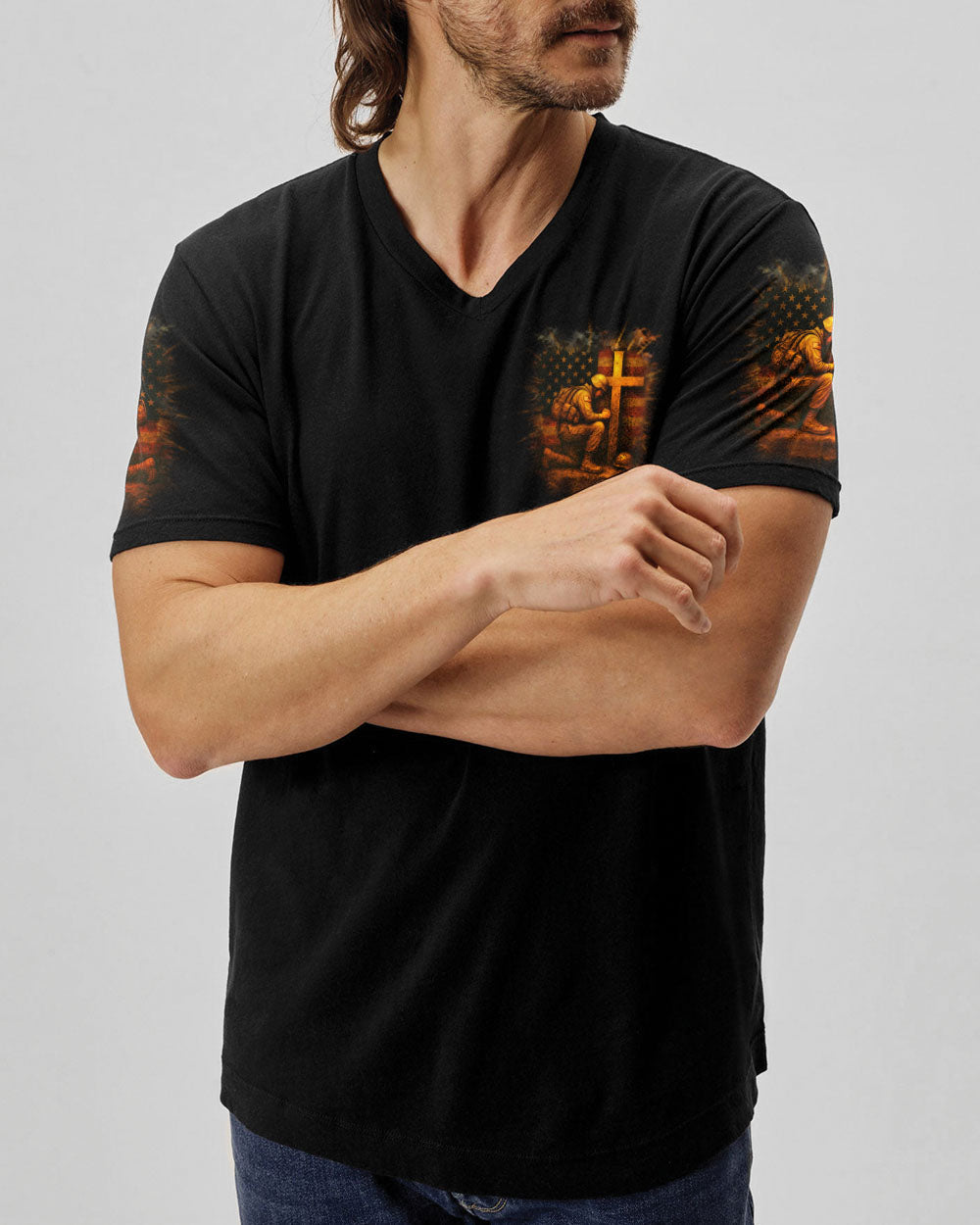 Stand For The Flag Kneel For The Cross Men's All Over Print Shirt - Yhhn0506254