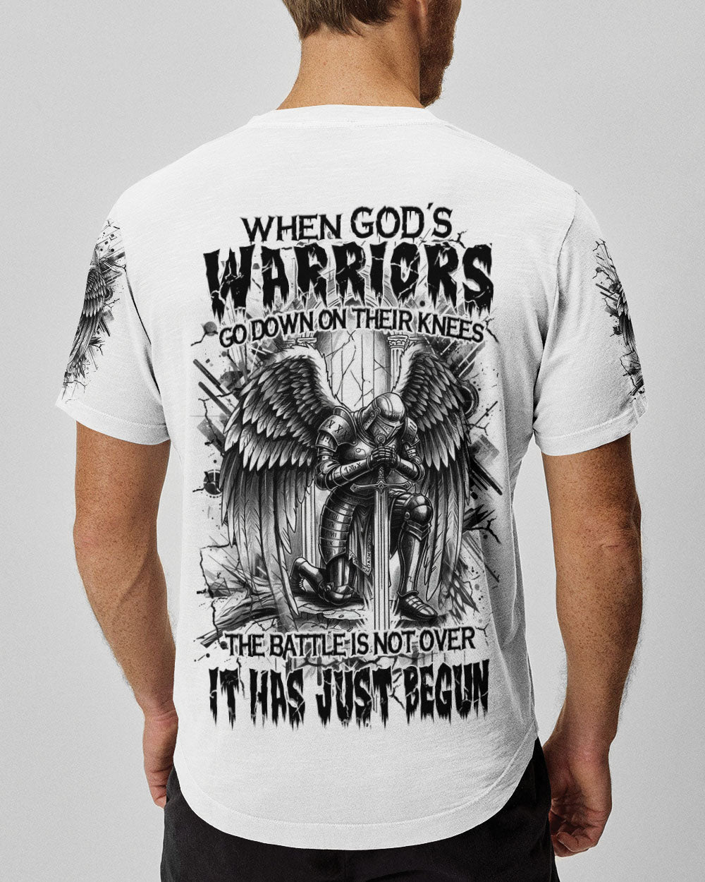 When God's Warriors Go Down On Their Knees Men's All Over Print Shirt - Yhhn1104253