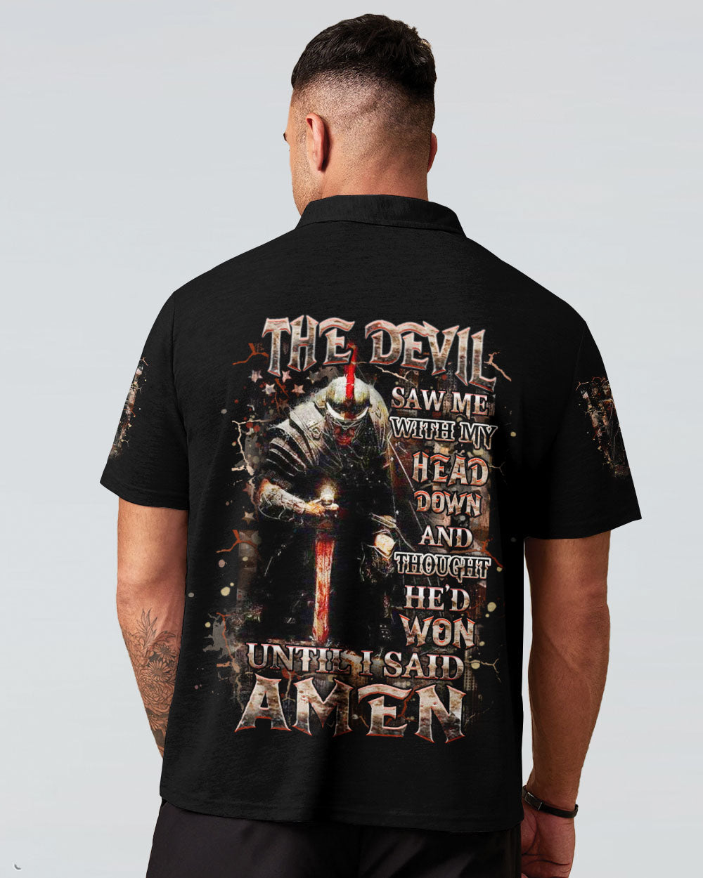 The Devil Saw Me With My Head Down Warrior Men's All Over Print Shirt - Yhhn1403253