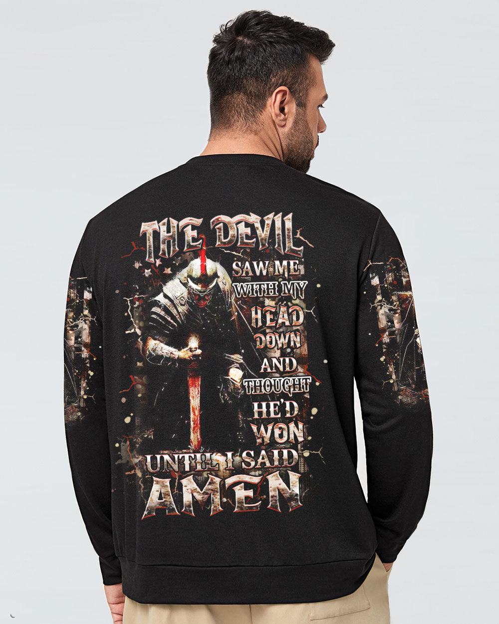 The Devil Saw Me With My Head Down Warrior Men's All Over Print Shirt - Yhhn1403253