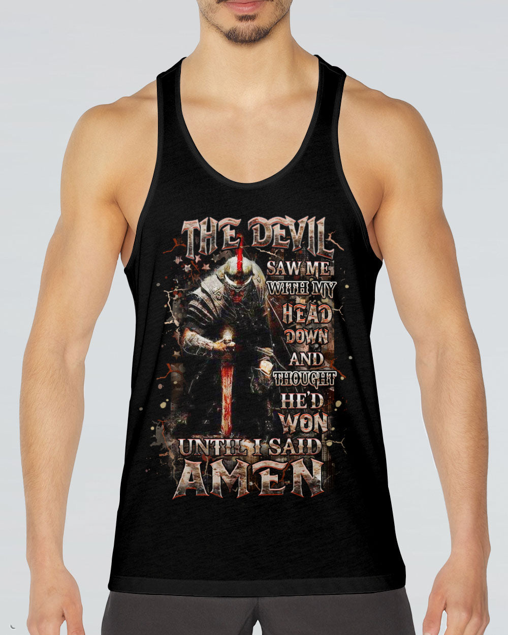The Devil Saw Me With My Head Down Warrior Men's All Over Print Shirt - Yhhn1403253