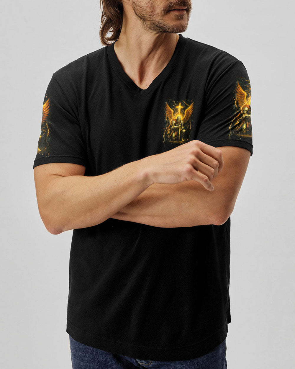 Thank You God Warrior Men's All Over Print Shirt - Yhhn1604252