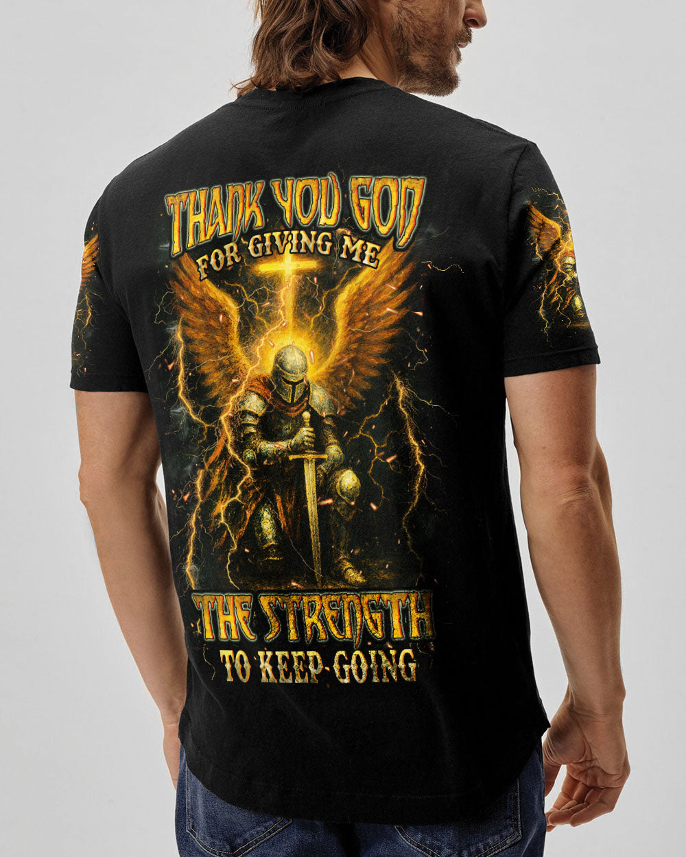 Thank You God Warrior Men's All Over Print Shirt - Yhhn1604252