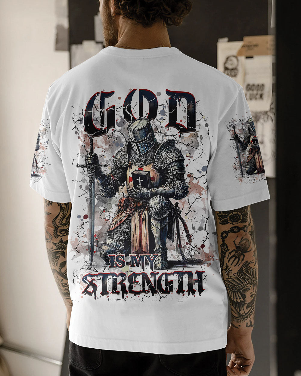 God Is My Strength Warrior Men's All Over Print Shirt - Yhhn1803253