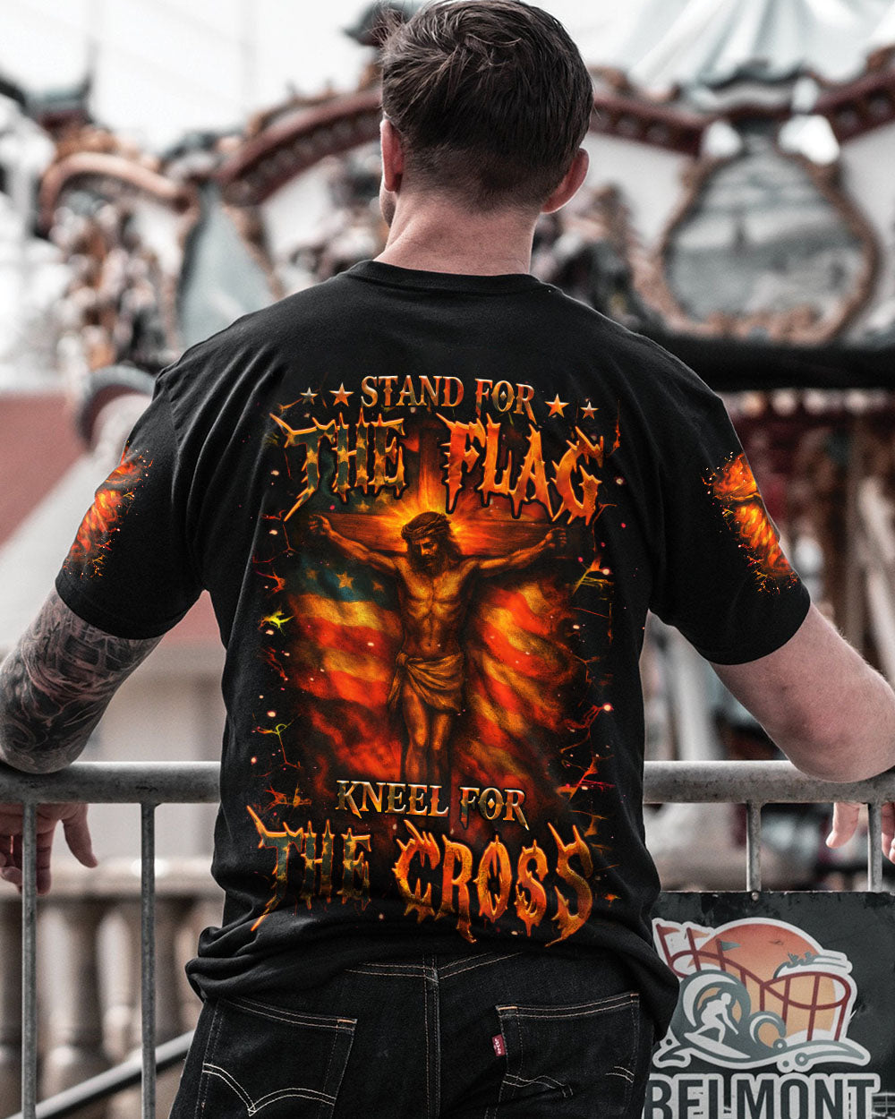 Stand For The Flag Kneel For The Cross Men's All Over Print Shirt - Yhhn1806252