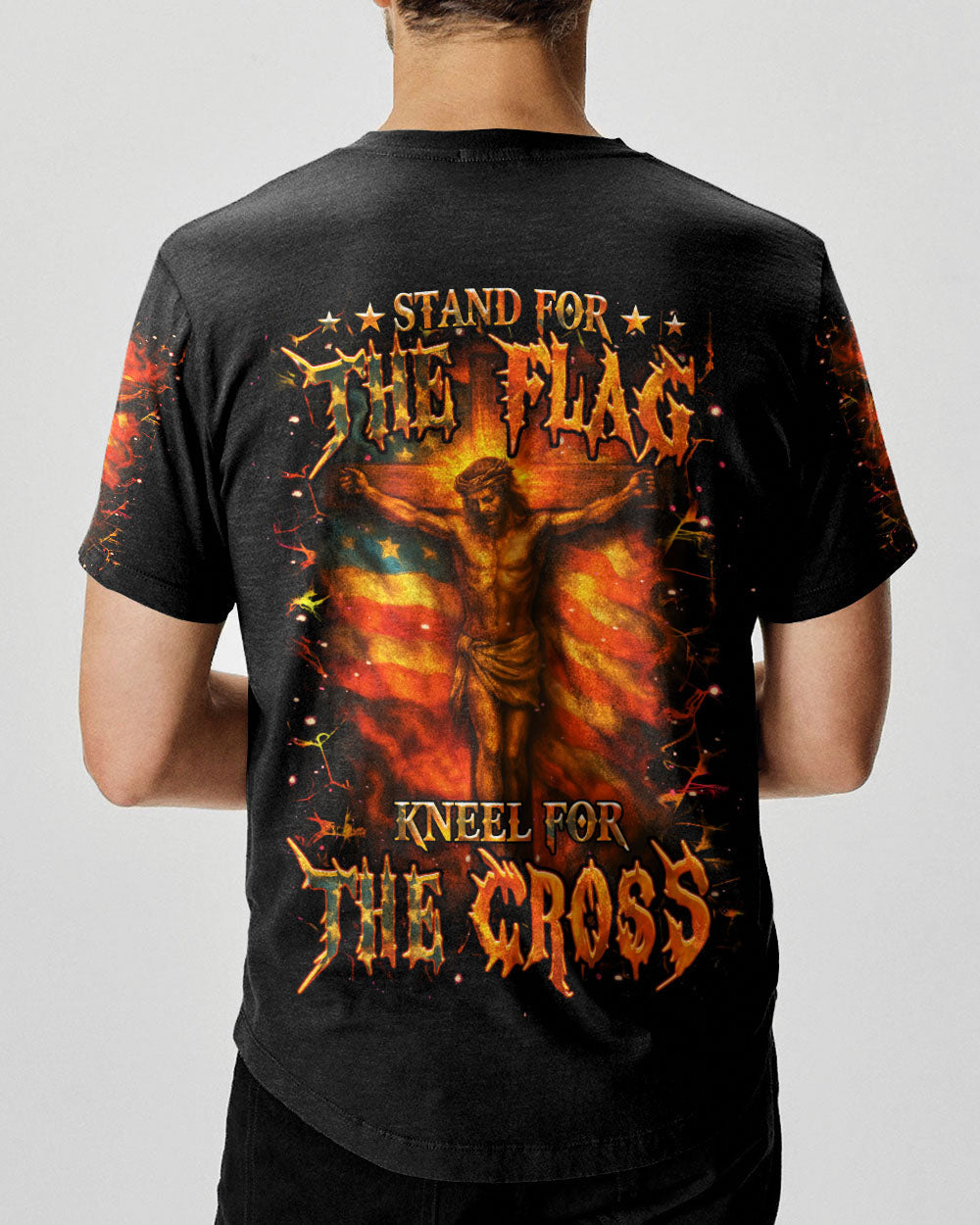 Stand For The Flag Kneel For The Cross Men's All Over Print Shirt - Yhhn1806252