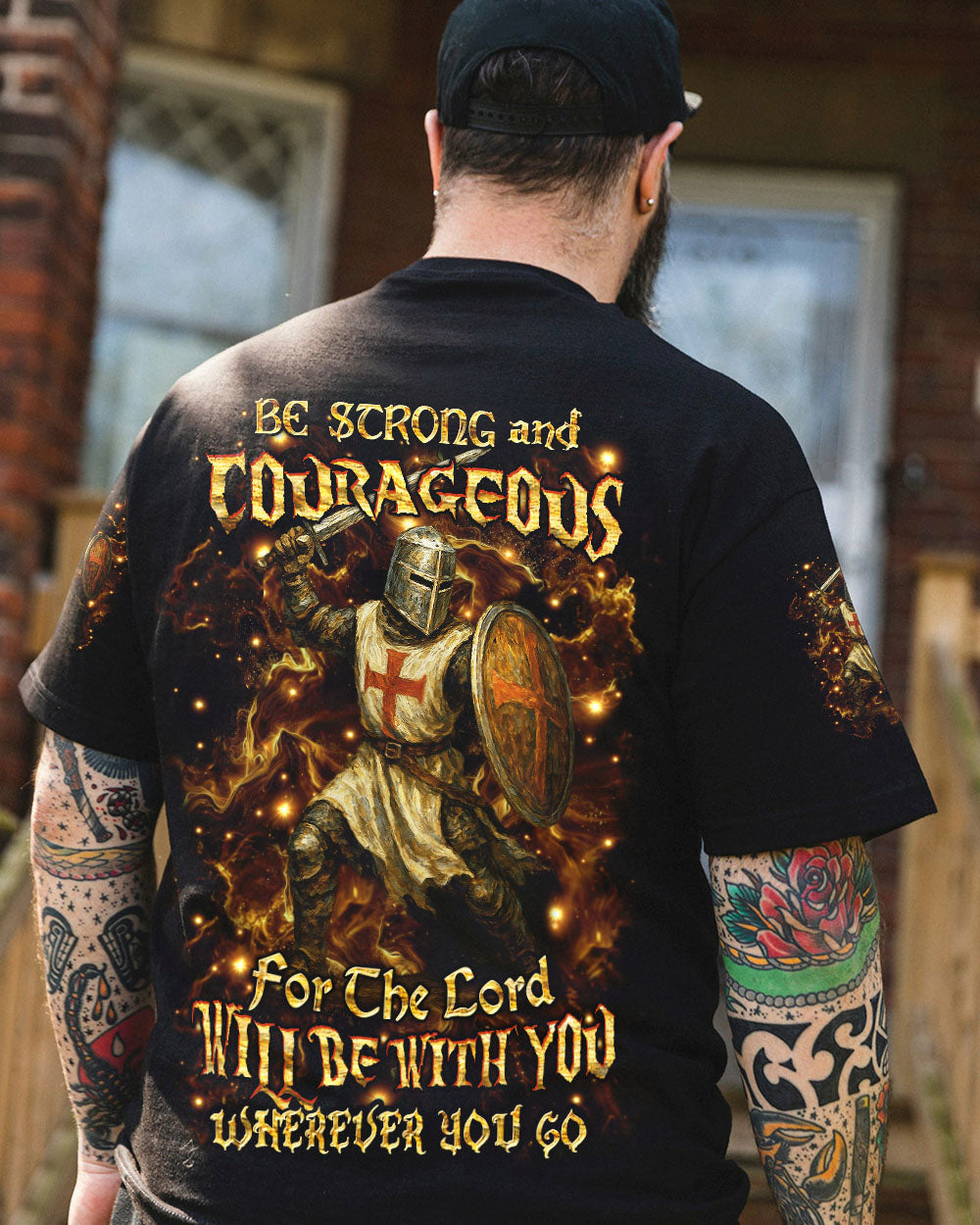 Be Strong And Courageous Men's All Over Print Shirt - Yhhn2204253
