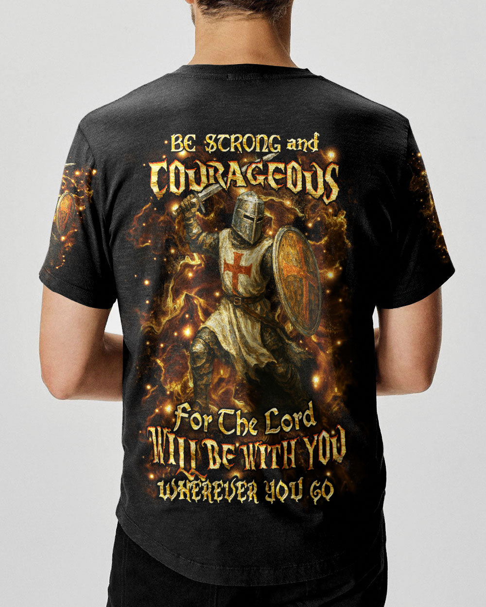 Be Strong And Courageous Men's All Over Print Shirt - Yhhn2204253