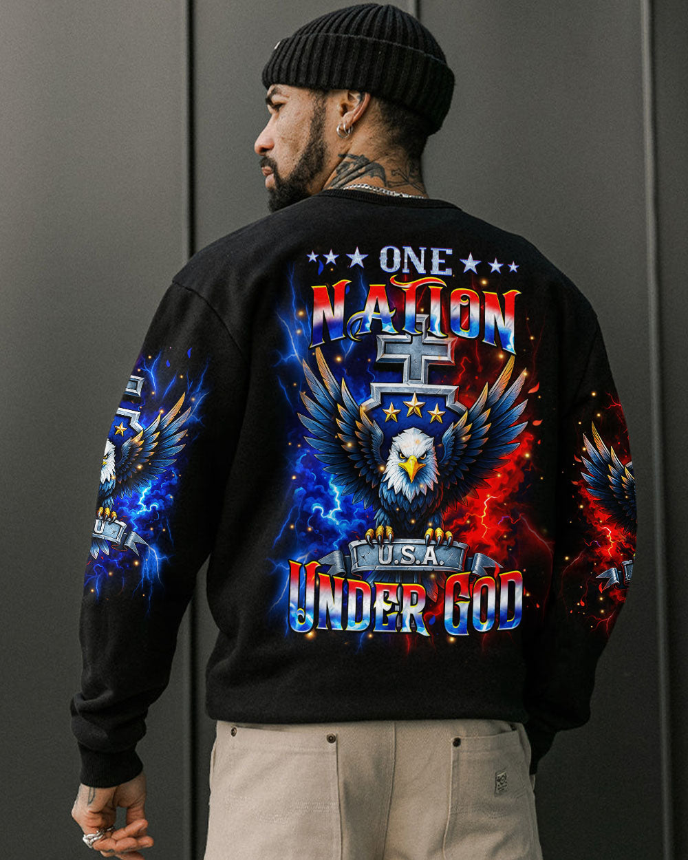 One Nation Under God Warrior Men's All Over Print Shirt - Yhhn2305251