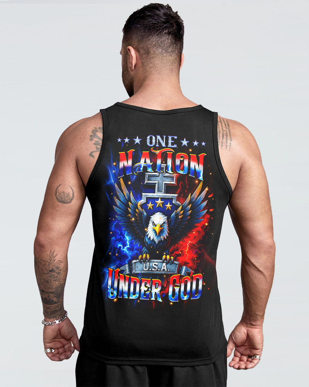 One Nation Under God Warrior Men's All Over Print Shirt - Yhhn2305251