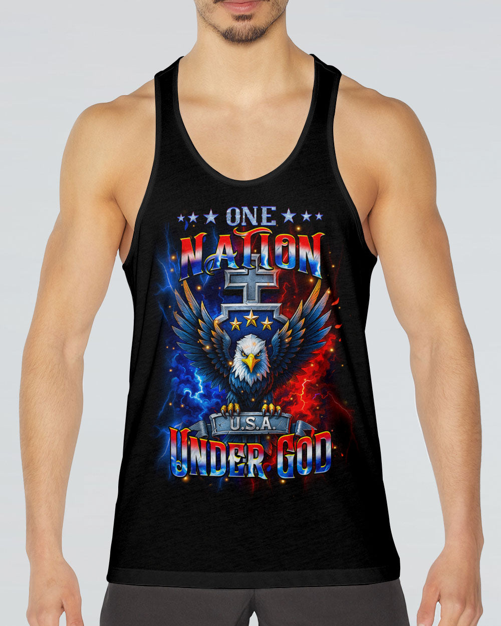 One Nation Under God Warrior Men's All Over Print Shirt - Yhhn2305251