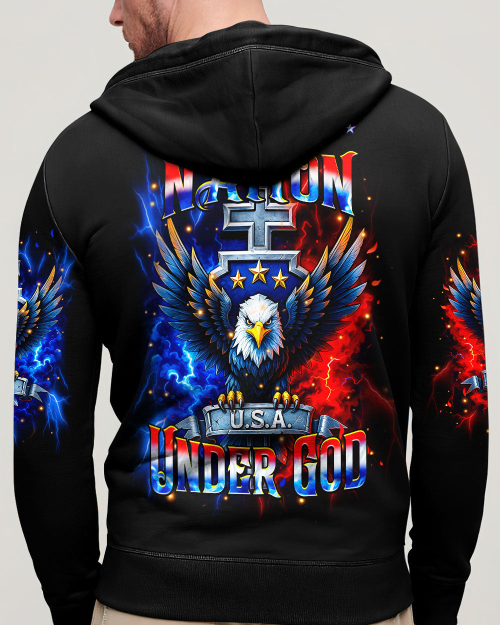 One Nation Under God Warrior Men's All Over Print Shirt - Yhhn2305251