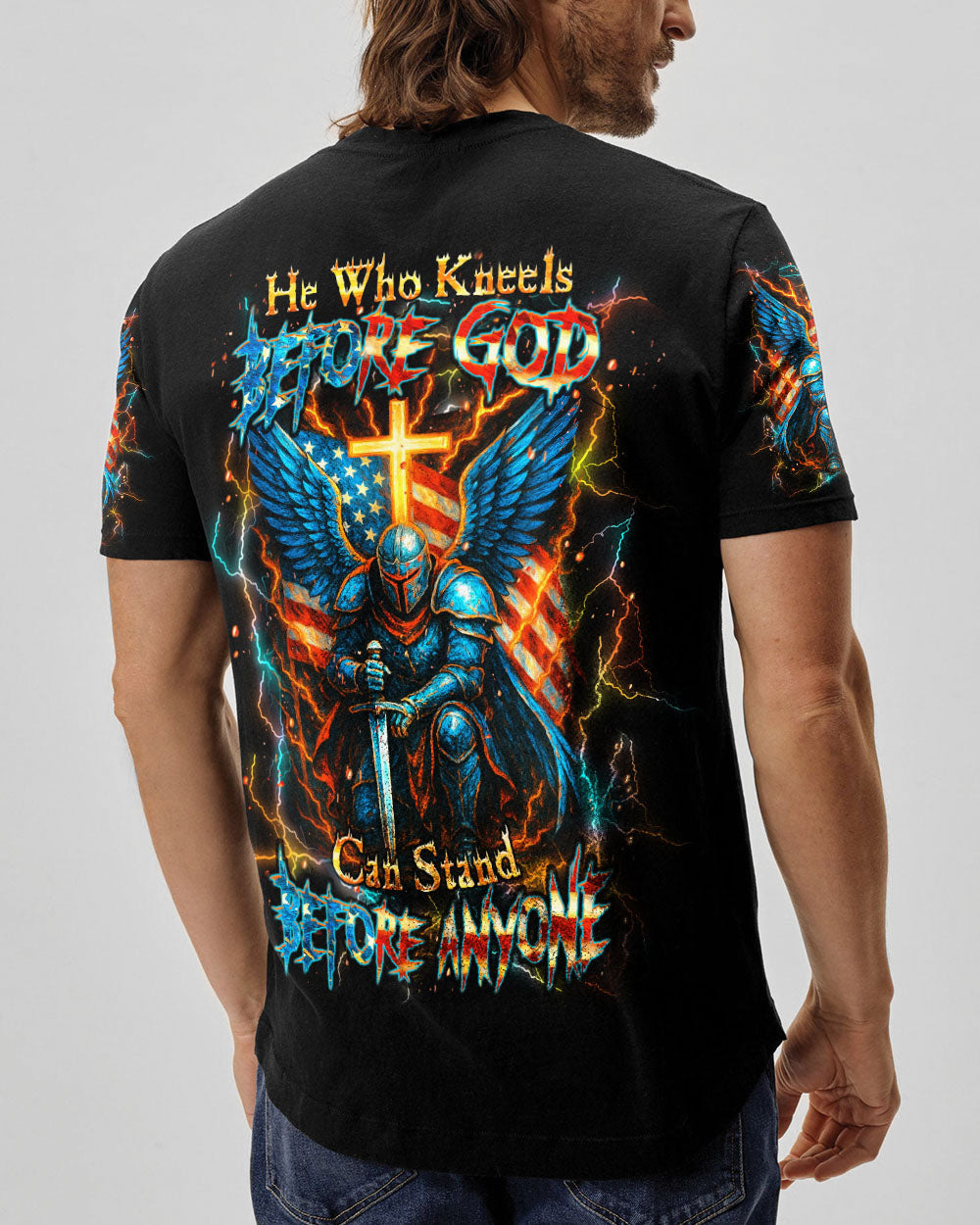 He Who Kneels Before God Warrior Men's All Over Print Shirt - Yhhn2706253