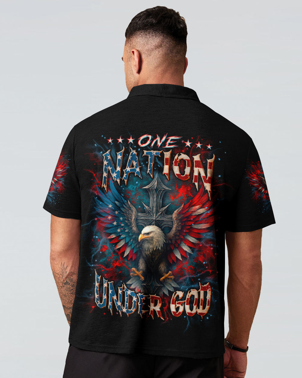 One Nation Under God Warrior Men's All Over Print Shirt - Yhln1006252