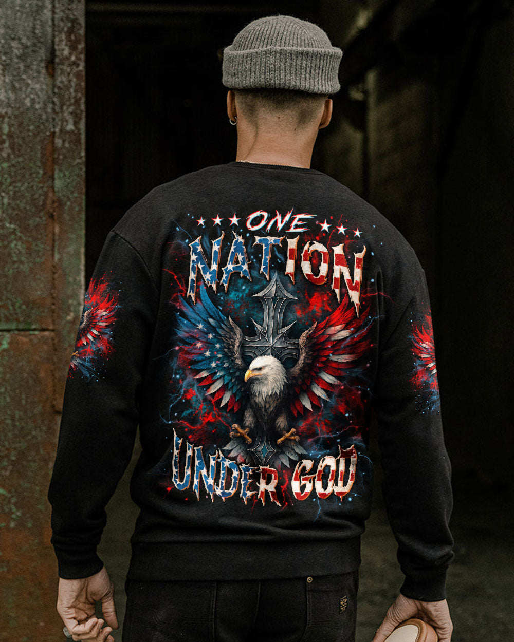 One Nation Under God Warrior Men's All Over Print Shirt - Yhln1006252
