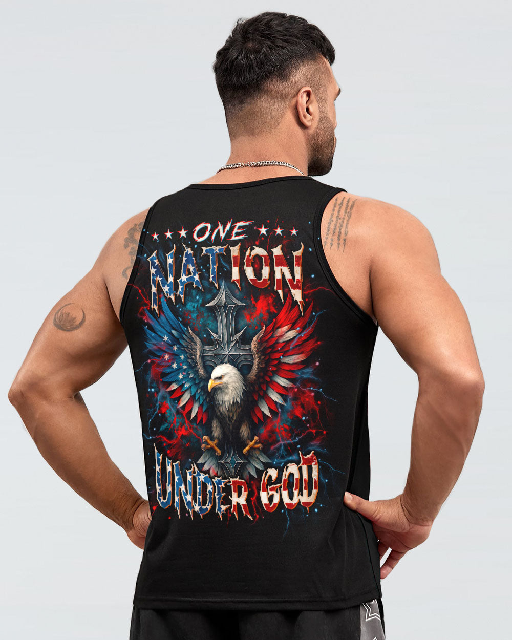One Nation Under God Warrior Men's All Over Print Shirt - Yhln1006252