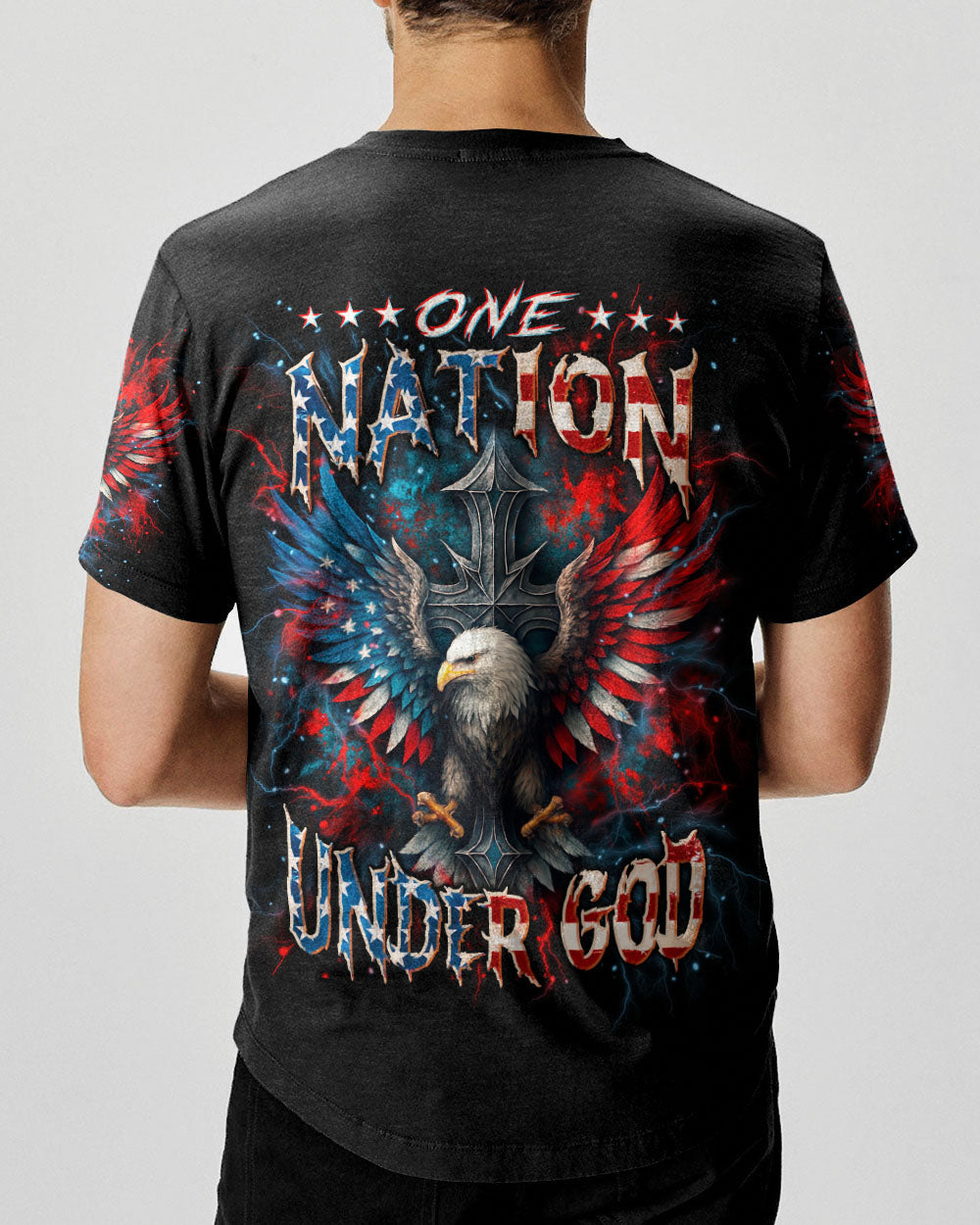 One Nation Under God Warrior Men's All Over Print Shirt - Yhln1006252