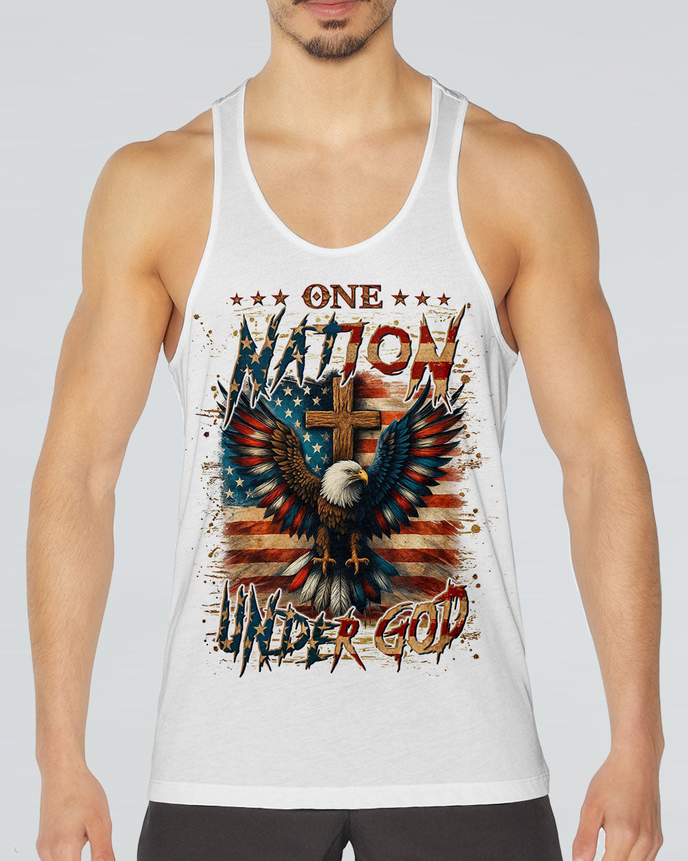 One Nation Under God Eagle Men's All Over Print Shirt - Yhln1106252