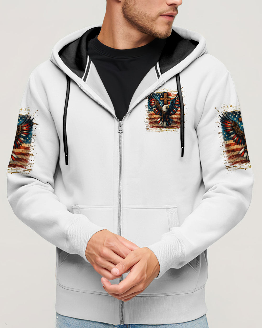 One Nation Under God Eagle Men's All Over Print Shirt - Yhln1106252