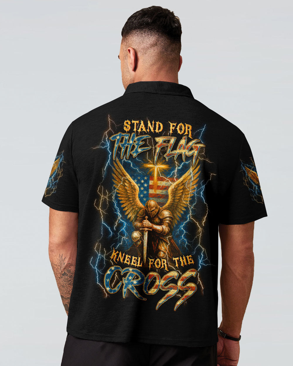 Stand For The Flag Kneel For The Cross Men's All Over Print Shirt - Yhln1504253