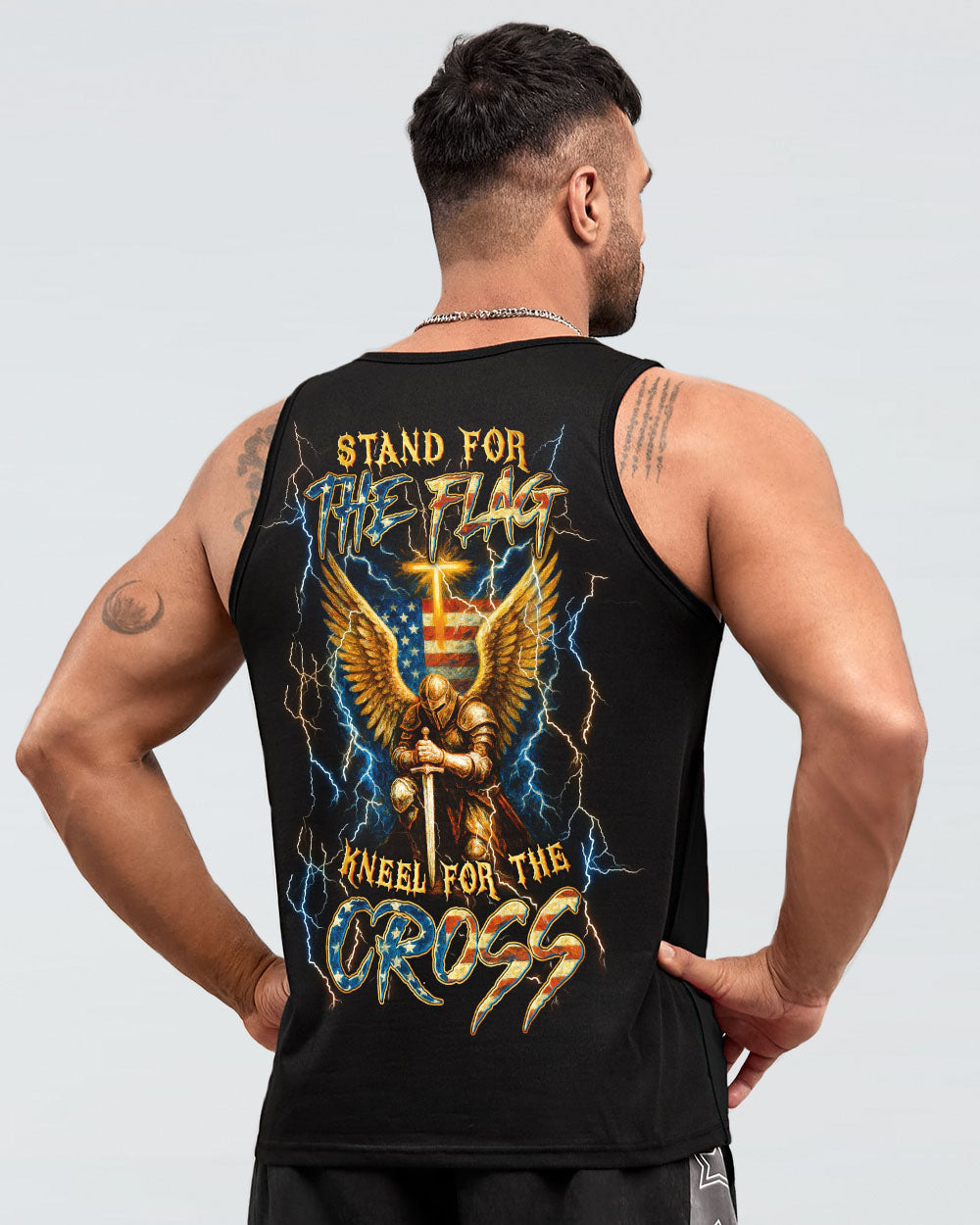 Stand For The Flag Kneel For The Cross Men's All Over Print Shirt - Yhln1504253