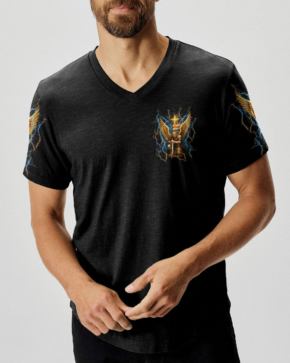 Stand For The Flag Kneel For The Cross Men's All Over Print Shirt - Yhln1504253