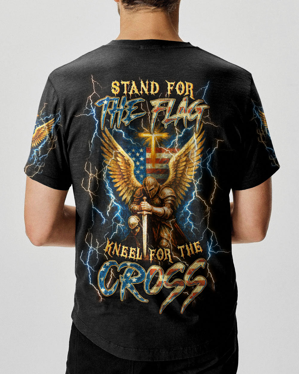 Stand For The Flag Kneel For The Cross Men's All Over Print Shirt - Yhln1504253