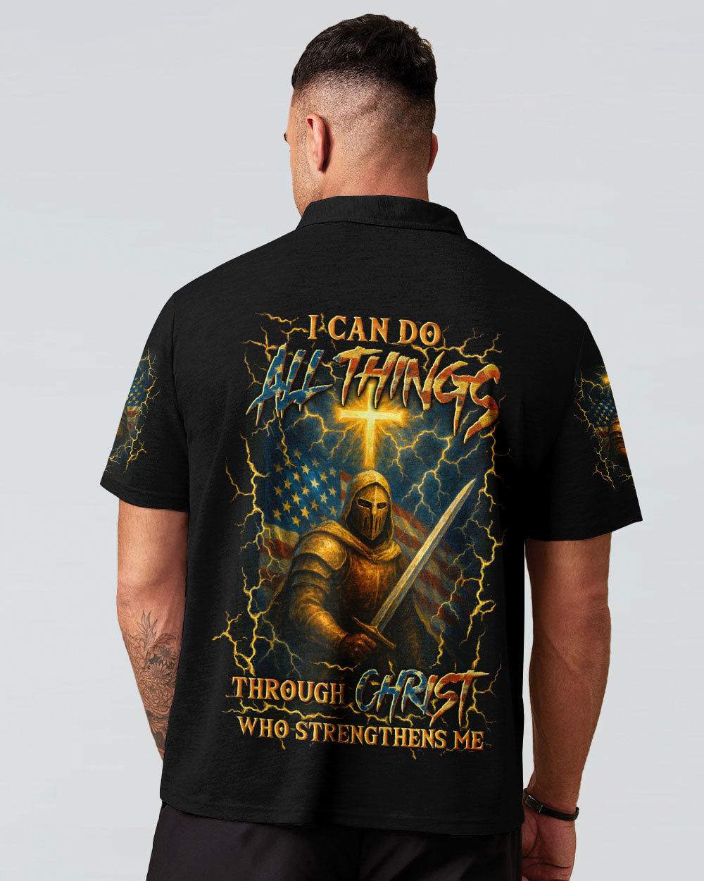 I Can Do All Things Cross Warrior Men's All Over Print Shirt - Yhln2104253