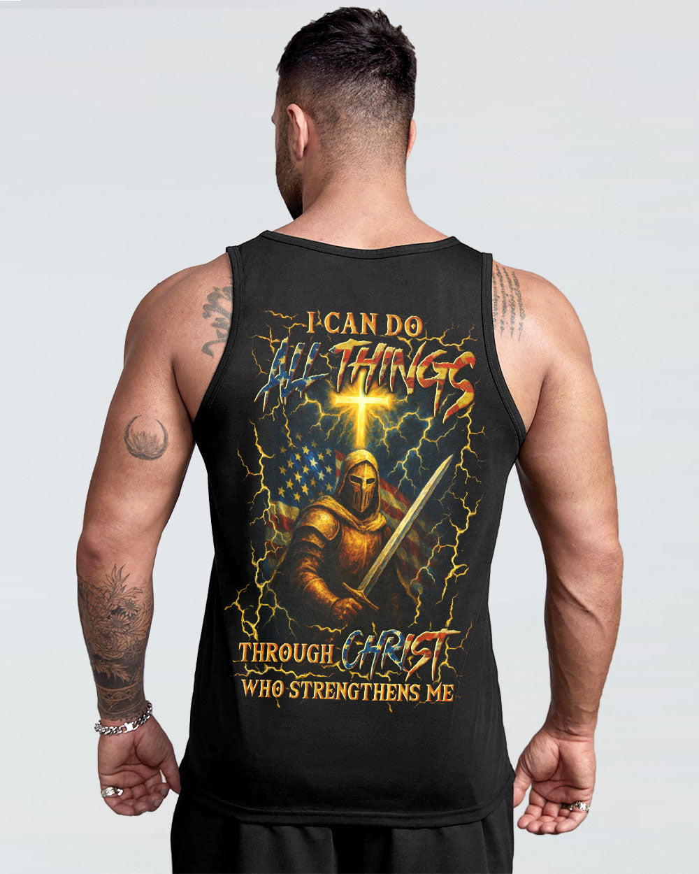 I Can Do All Things Cross Warrior Men's All Over Print Shirt - Yhln2104253