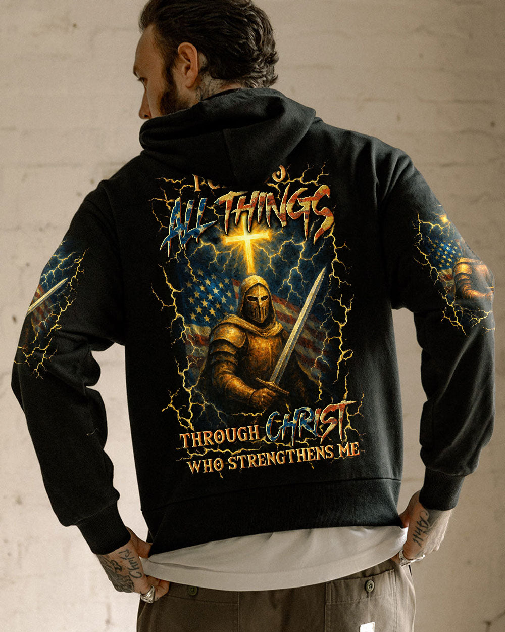 I Can Do All Things Cross Warrior Men's All Over Print Shirt - Yhln2104253